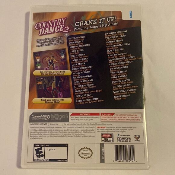 Just Dance Country Dance 2 Nintendo Wii Game VGUC - Picture 2 of 9